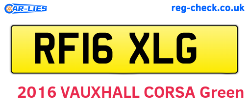 RF16XLG are the vehicle registration plates.