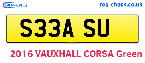 S33ASU are the vehicle registration plates.