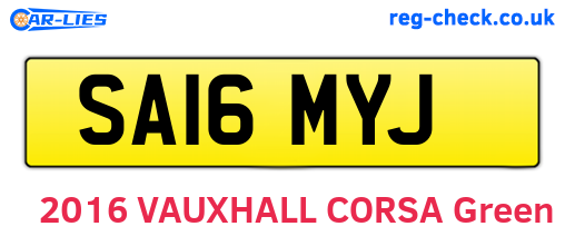 SA16MYJ are the vehicle registration plates.
