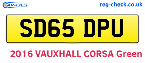 SD65DPU are the vehicle registration plates.