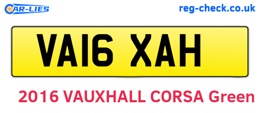 VA16XAH are the vehicle registration plates.