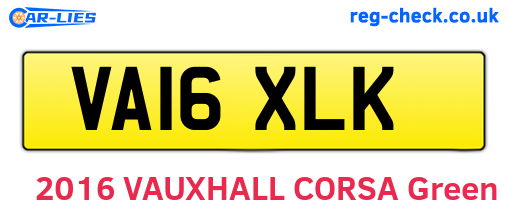 VA16XLK are the vehicle registration plates.
