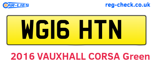 WG16HTN are the vehicle registration plates.
