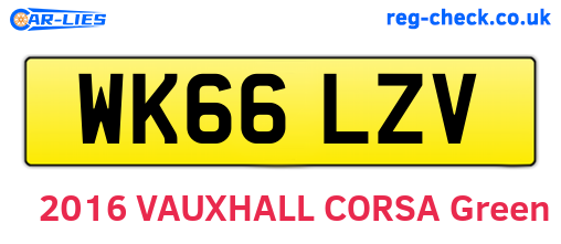 WK66LZV are the vehicle registration plates.