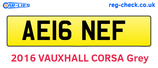 AE16NEF are the vehicle registration plates.