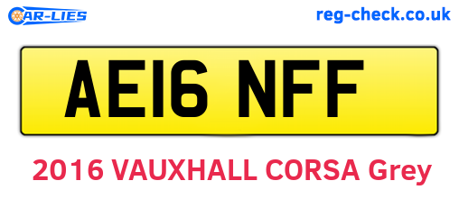 AE16NFF are the vehicle registration plates.