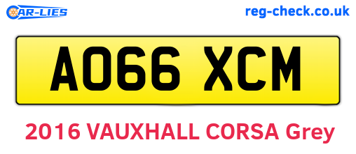 AO66XCM are the vehicle registration plates.