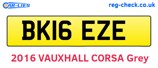 BK16EZE are the vehicle registration plates.
