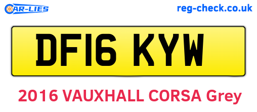 DF16KYW are the vehicle registration plates.
