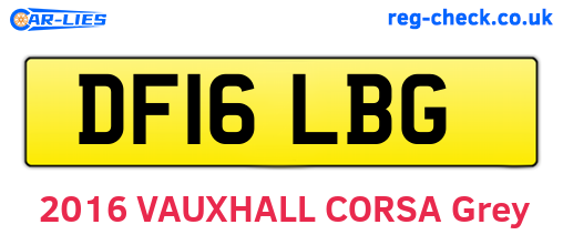 DF16LBG are the vehicle registration plates.