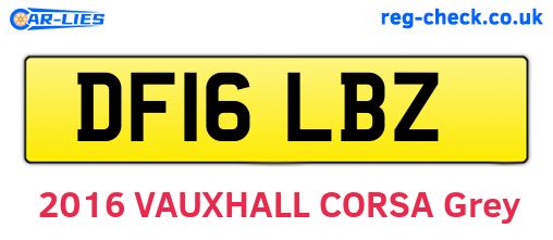 DF16LBZ are the vehicle registration plates.