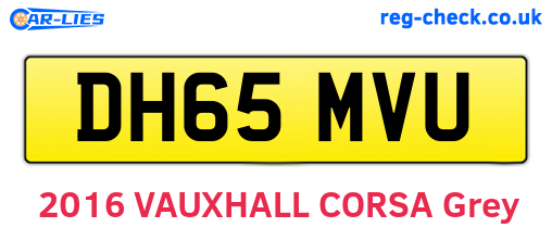 DH65MVU are the vehicle registration plates.