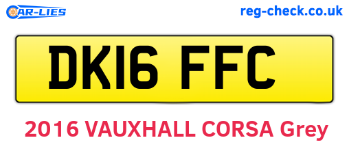 DK16FFC are the vehicle registration plates.