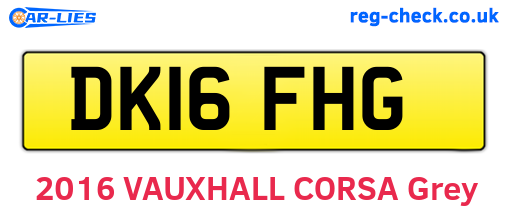 DK16FHG are the vehicle registration plates.