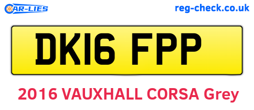 DK16FPP are the vehicle registration plates.
