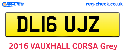 DL16UJZ are the vehicle registration plates.