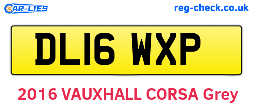 DL16WXP are the vehicle registration plates.
