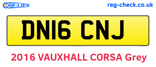 DN16CNJ are the vehicle registration plates.