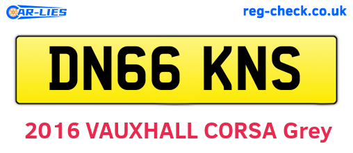DN66KNS are the vehicle registration plates.