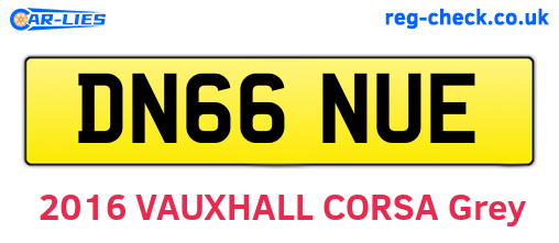 DN66NUE are the vehicle registration plates.