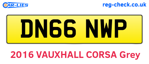 DN66NWP are the vehicle registration plates.