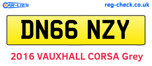 DN66NZY are the vehicle registration plates.