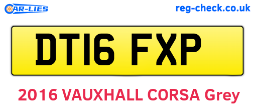 DT16FXP are the vehicle registration plates.