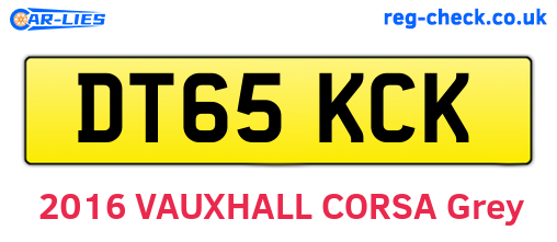 DT65KCK are the vehicle registration plates.
