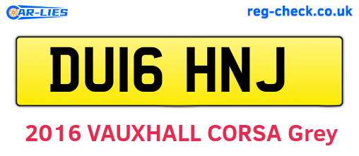 DU16HNJ are the vehicle registration plates.