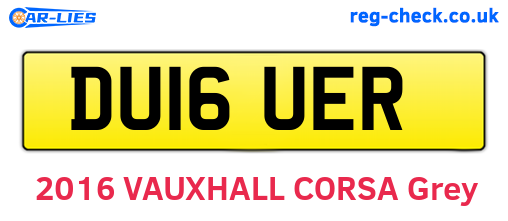 DU16UER are the vehicle registration plates.