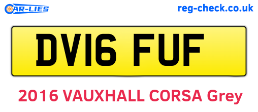 DV16FUF are the vehicle registration plates.
