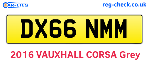 DX66NMM are the vehicle registration plates.
