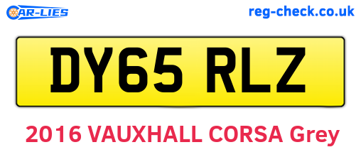 DY65RLZ are the vehicle registration plates.