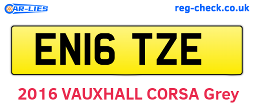 EN16TZE are the vehicle registration plates.