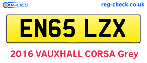 EN65LZX are the vehicle registration plates.