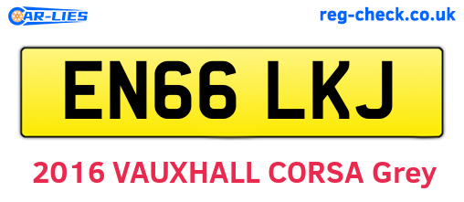EN66LKJ are the vehicle registration plates.