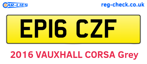 EP16CZF are the vehicle registration plates.