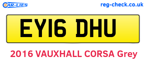 EY16DHU are the vehicle registration plates.