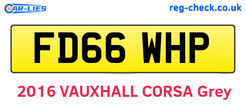 FD66WHP are the vehicle registration plates.