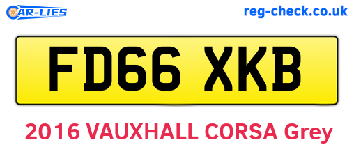 FD66XKB are the vehicle registration plates.
