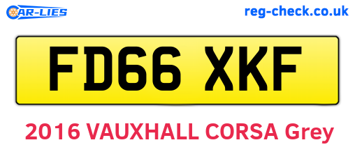 FD66XKF are the vehicle registration plates.