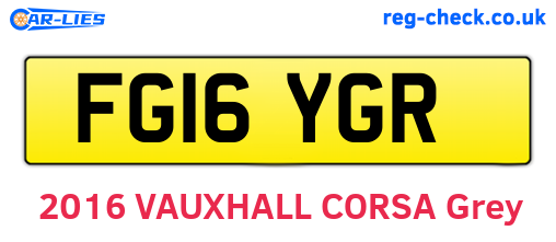 FG16YGR are the vehicle registration plates.