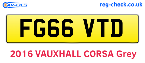 FG66VTD are the vehicle registration plates.