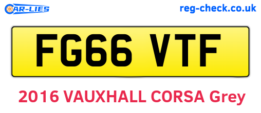 FG66VTF are the vehicle registration plates.