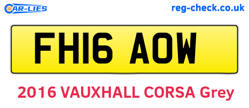 FH16AOW are the vehicle registration plates.
