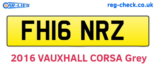 FH16NRZ are the vehicle registration plates.