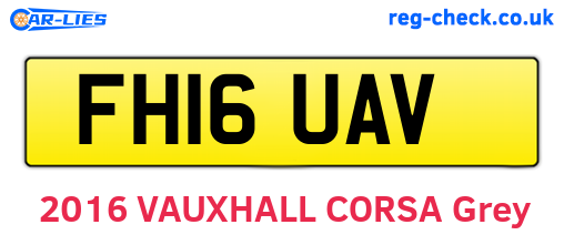 FH16UAV are the vehicle registration plates.