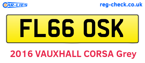 FL66OSK are the vehicle registration plates.