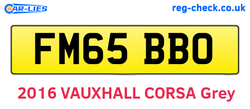 FM65BBO are the vehicle registration plates.