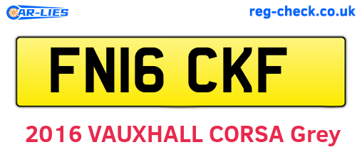 FN16CKF are the vehicle registration plates.